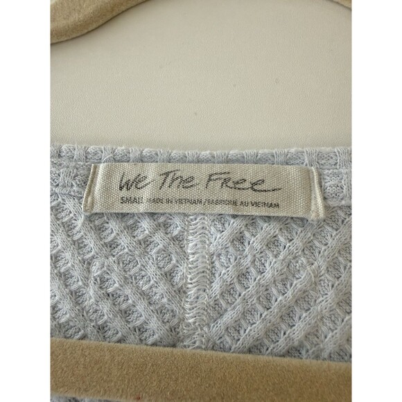 We The Free Woman Small Coraline Thermal Oversize V Neck Sweater Top dolman READ - Picture 4 of 11